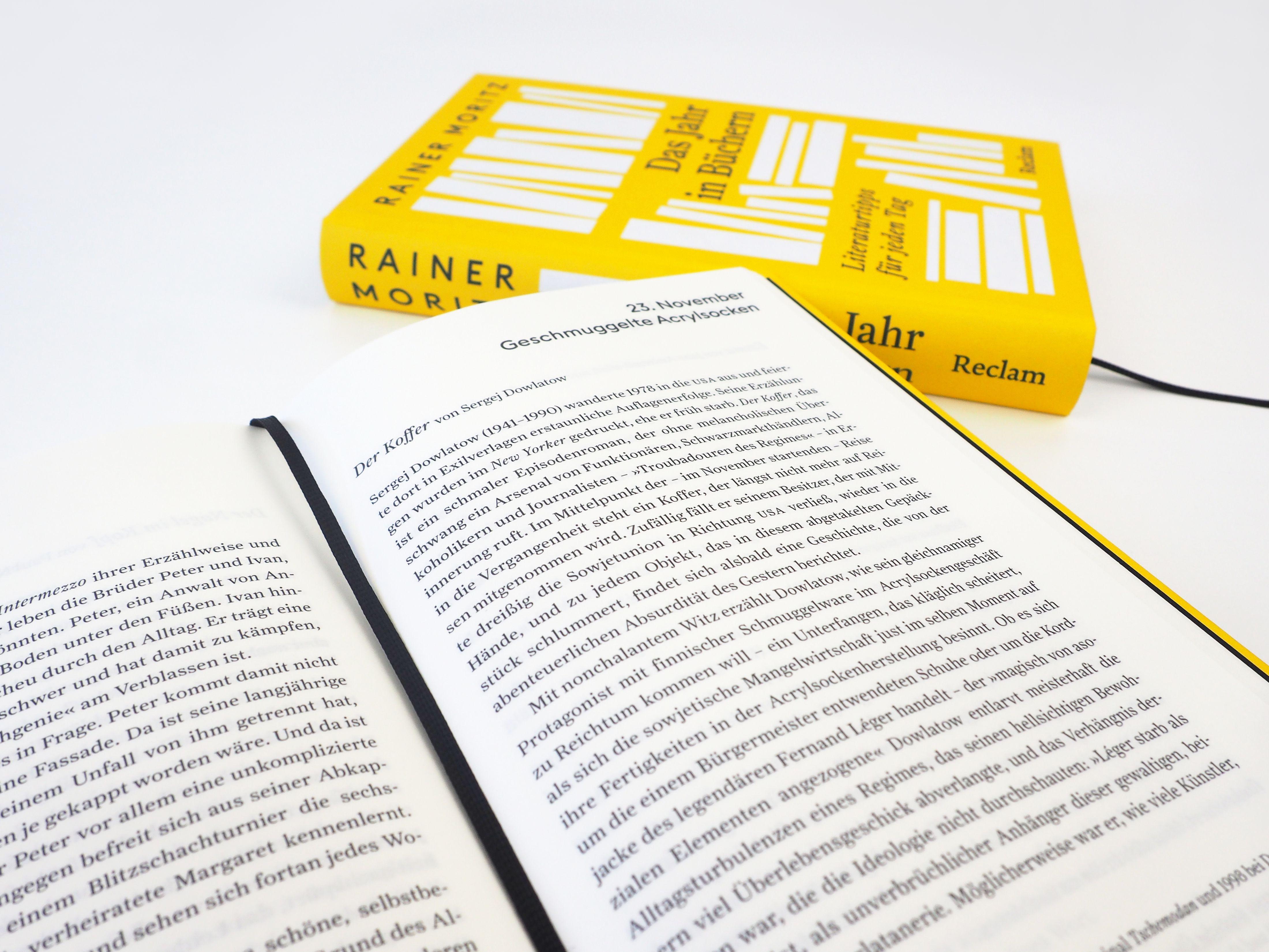 Beispielinhalt (Bild) Das Jahr in Büchern. Literaturtipps für jeden Tag