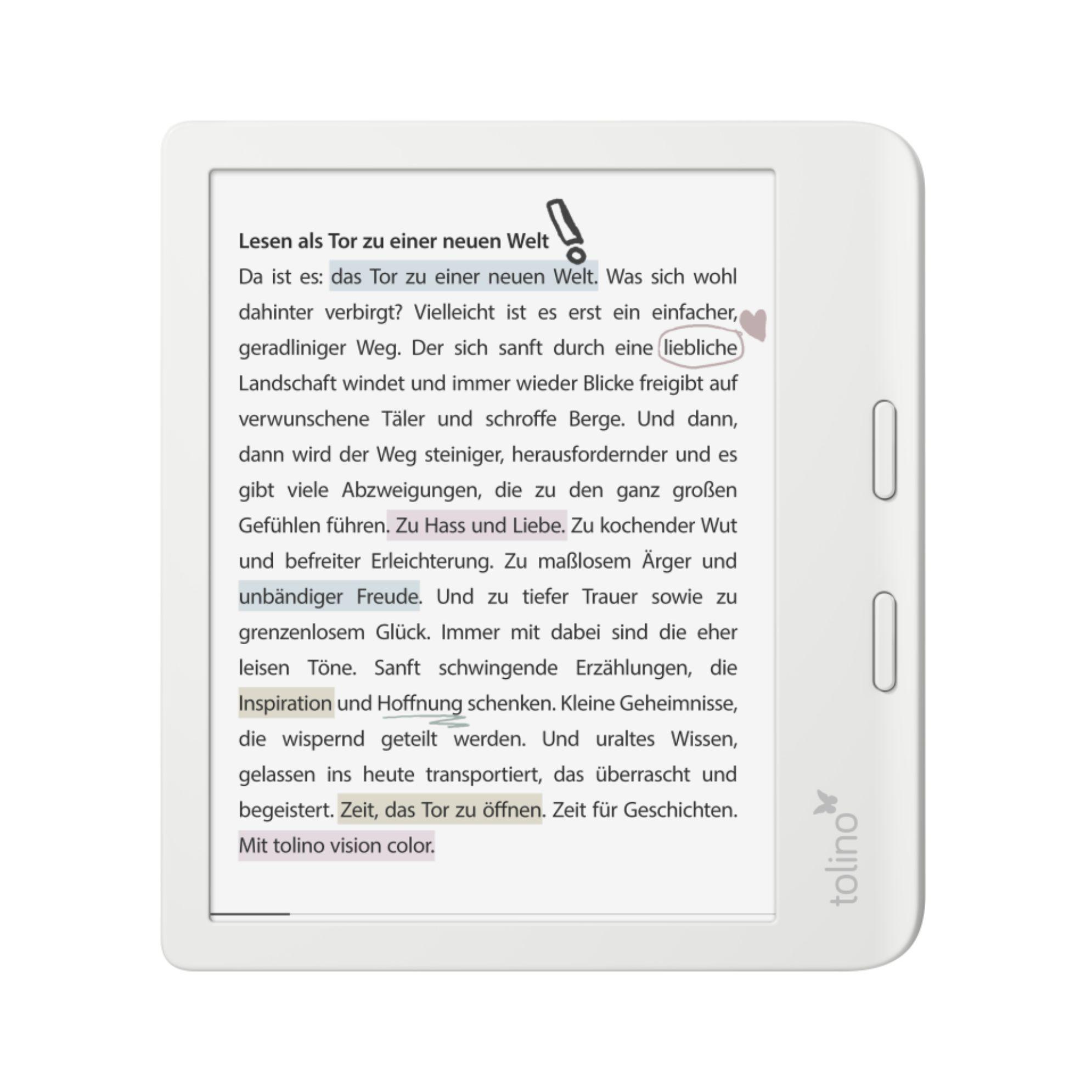Vorderes Coverbild tolino vision color weiß