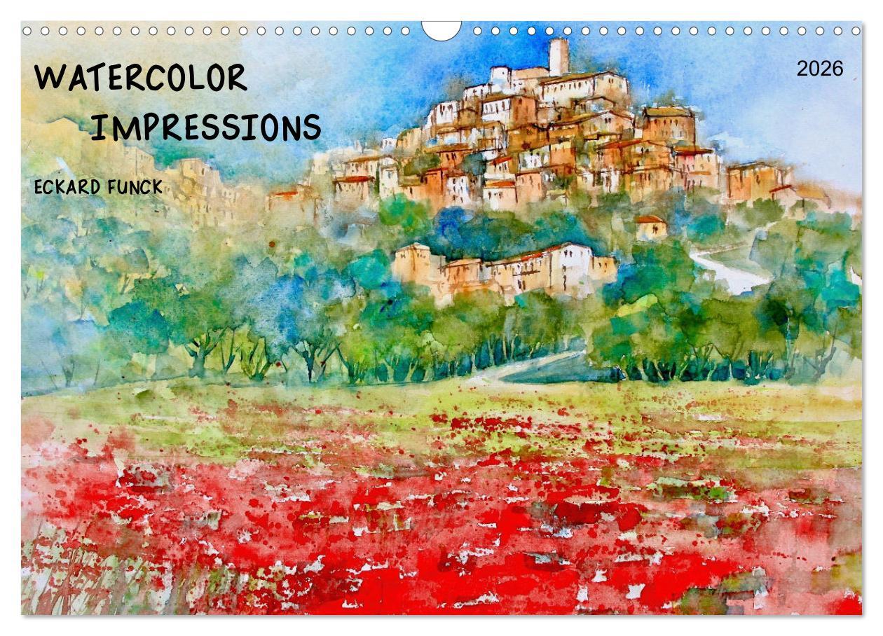 Vorderes Coverbild WATERCOLOR IMPRESSIONS (Wall Calendar 2026 DIN A3 landscape), CALVENDO 12 Month Wall Calendar