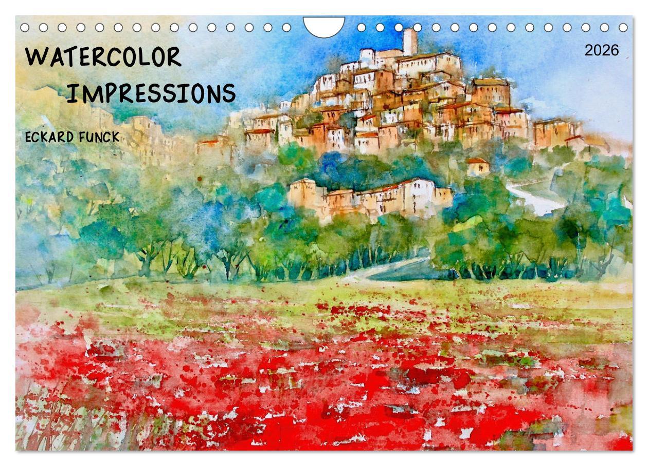 Vorderes Coverbild WATERCOLOR IMPRESSIONS (Wall Calendar 2026 DIN A4 landscape), CALVENDO 12 Month Wall Calendar