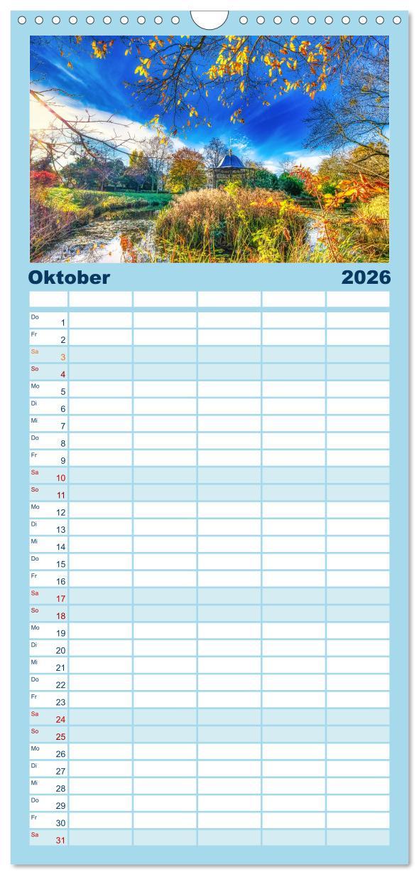 Beispielinhalt (Bild) Familienplaner 2026 - Blickfang Darmstadt! mit 5 Spalten (Wandkalender, 21 x 45 cm) CALVENDO