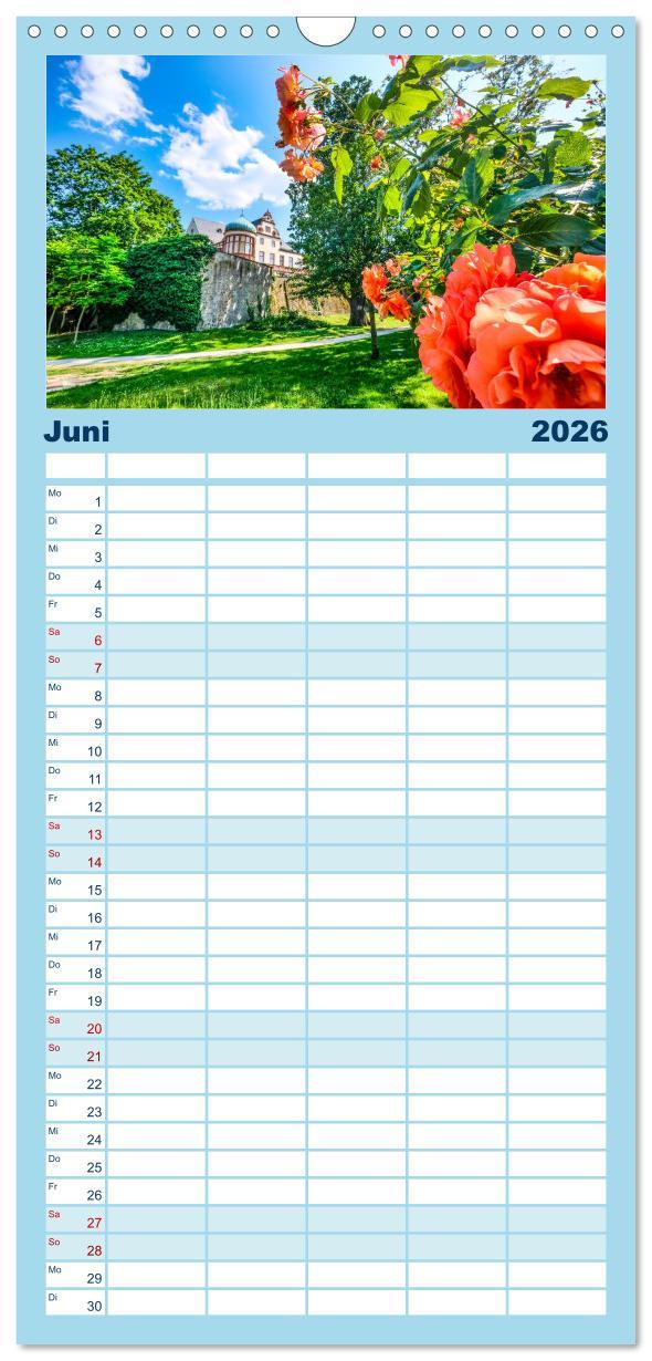 Beispielinhalt (Bild) Familienplaner 2026 - Blickfang Darmstadt! mit 5 Spalten (Wandkalender, 21 x 45 cm) CALVENDO