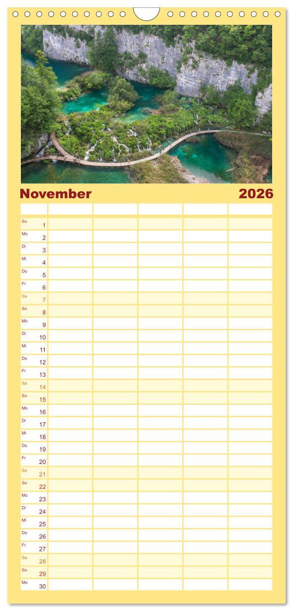 Beispielinhalt (Bild) Familienplaner 2026 - Kroatien Perle des Balkans mit 5 Spalten (Wandkalender, 21 x 45 cm) CALVENDO