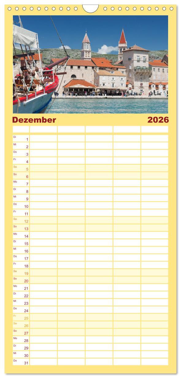 Beispielinhalt (Bild) Familienplaner 2026 - Kroatien Perle des Balkans mit 5 Spalten (Wandkalender, 21 x 45 cm) CALVENDO