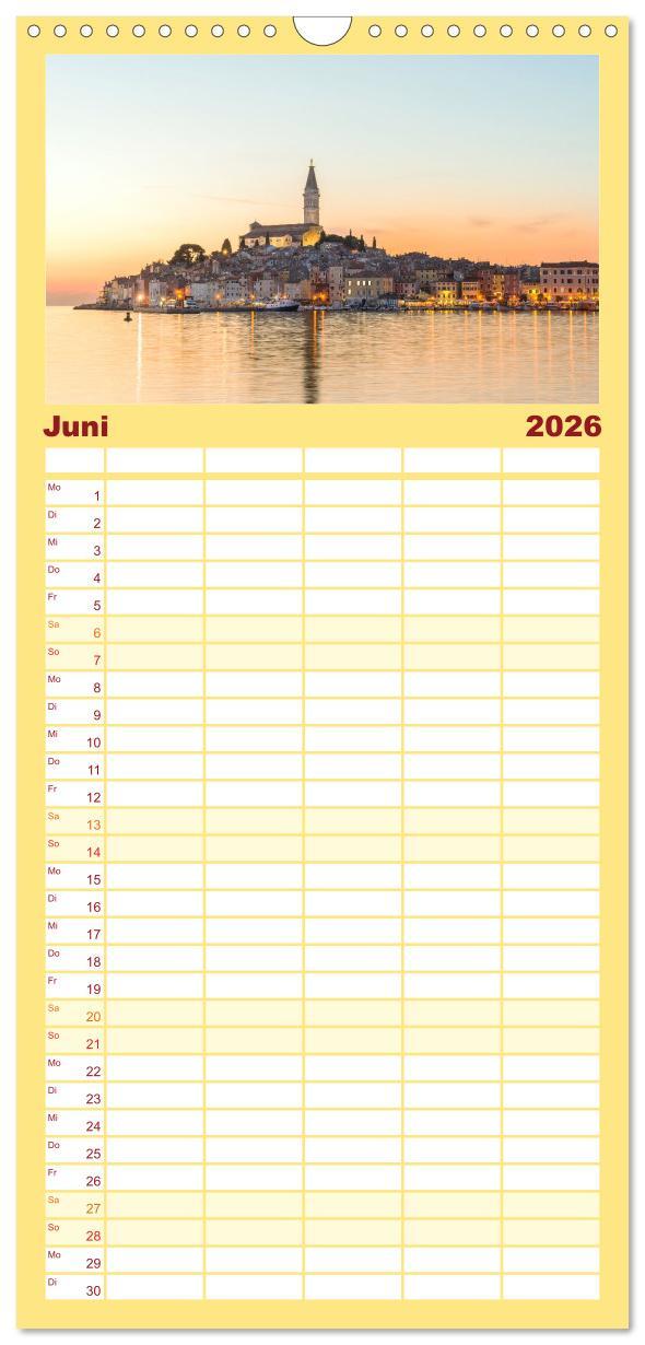 Beispielinhalt (Bild) Familienplaner 2026 - Kroatien Perle des Balkans mit 5 Spalten (Wandkalender, 21 x 45 cm) CALVENDO