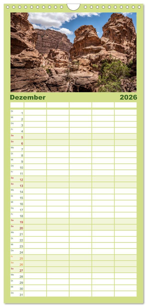 Beispielinhalt (Bild) Familienplaner 2026 - Petra Impressionen mit 5 Spalten (Wandkalender, 21 x 45 cm) CALVENDO