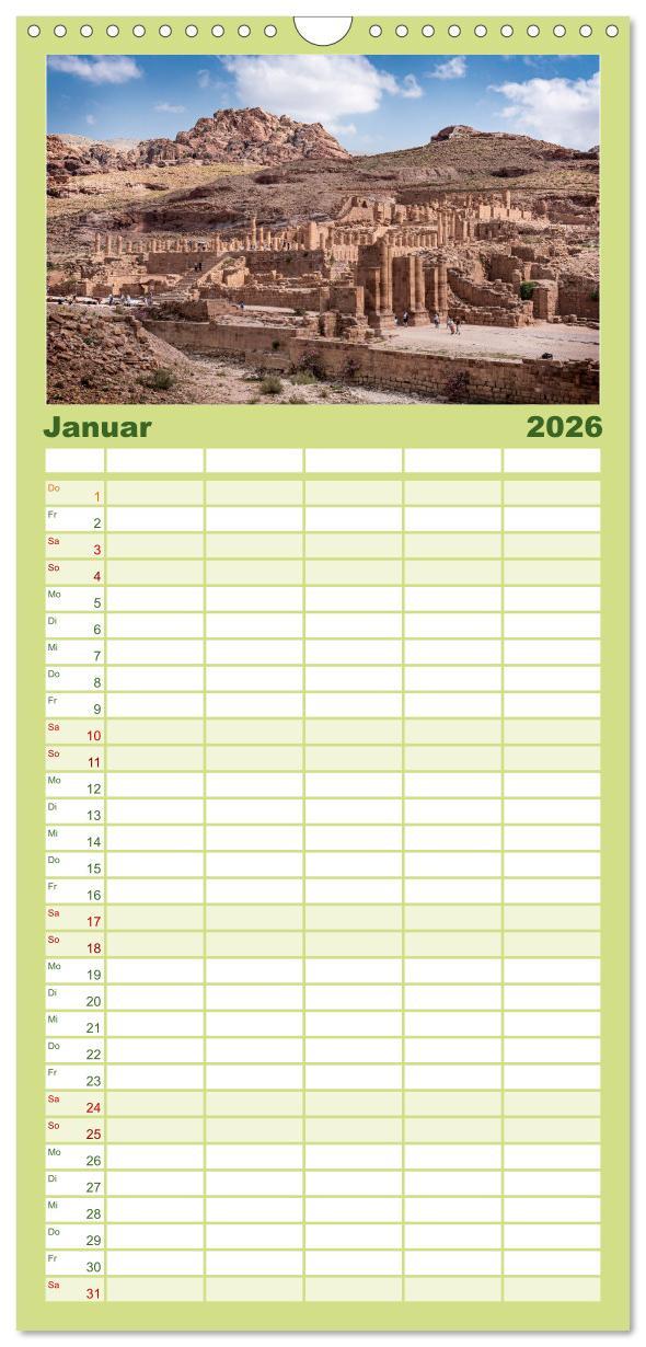 Beispielinhalt (Bild) Familienplaner 2026 - Petra Impressionen mit 5 Spalten (Wandkalender, 21 x 45 cm) CALVENDO