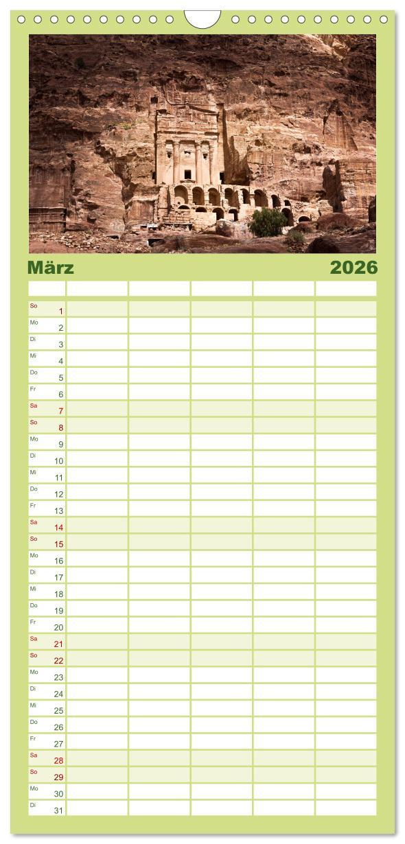 Beispielinhalt (Bild) Familienplaner 2026 - Petra Impressionen mit 5 Spalten (Wandkalender, 21 x 45 cm) CALVENDO