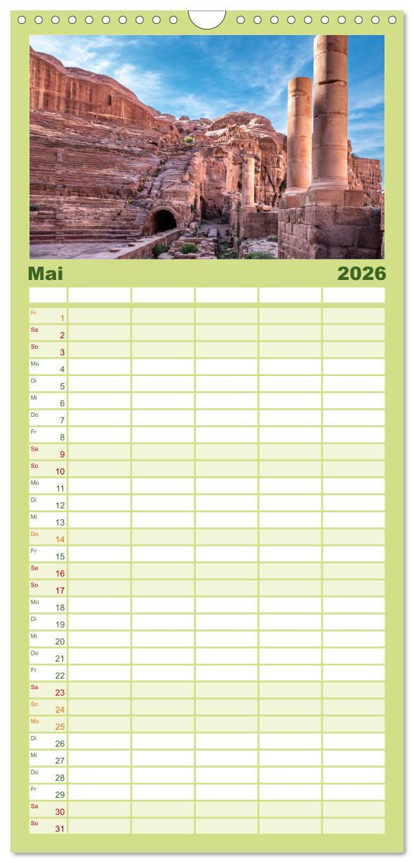 Beispielinhalt (Bild) Familienplaner 2026 - Petra Impressionen mit 5 Spalten (Wandkalender, 21 x 45 cm) CALVENDO