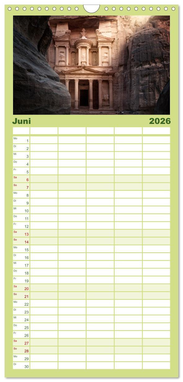 Beispielinhalt (Bild) Familienplaner 2026 - Petra Impressionen mit 5 Spalten (Wandkalender, 21 x 45 cm) CALVENDO