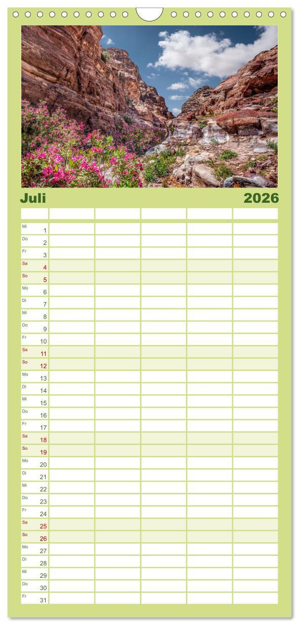 Beispielinhalt (Bild) Familienplaner 2026 - Petra Impressionen mit 5 Spalten (Wandkalender, 21 x 45 cm) CALVENDO