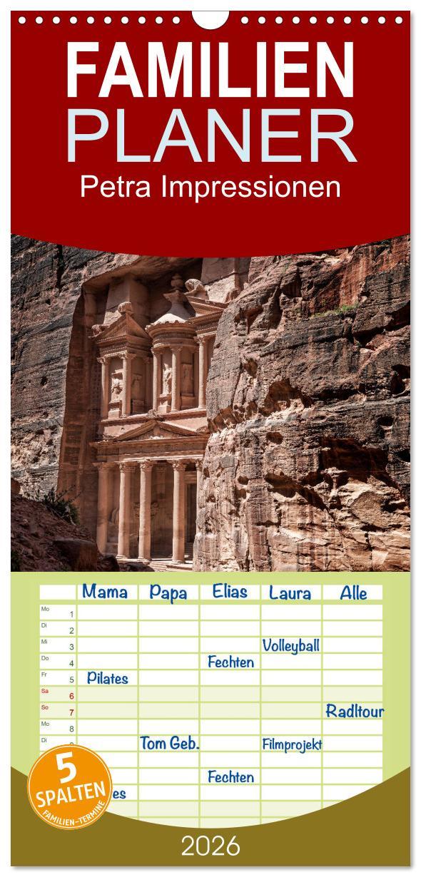 Vorderes Coverbild Familienplaner 2026 - Petra Impressionen mit 5 Spalten (Wandkalender, 21 x 45 cm) CALVENDO