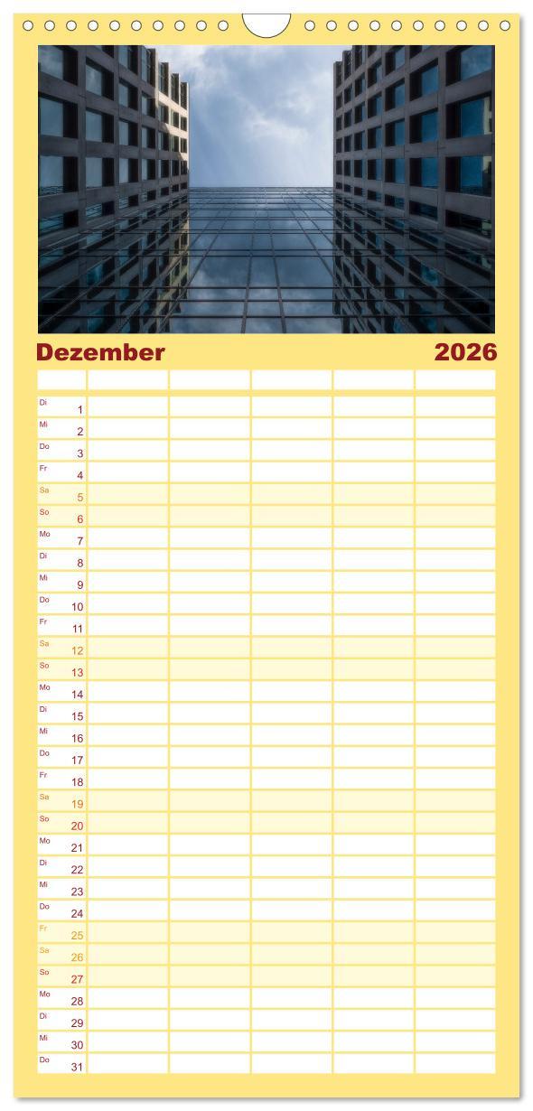 Beispielinhalt (Bild) Familienplaner 2026 - Rotterdam - Die heimliche Hauptstadt der Niederlande mit 5 Spalten (Wandkalender, 21 x 45 cm) CALVENDO