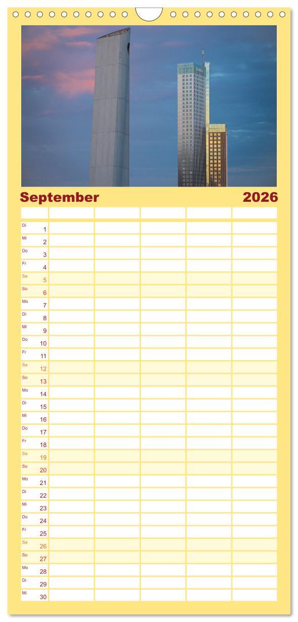 Beispielinhalt (Bild) Familienplaner 2026 - Rotterdam - Die heimliche Hauptstadt der Niederlande mit 5 Spalten (Wandkalender, 21 x 45 cm) CALVENDO
