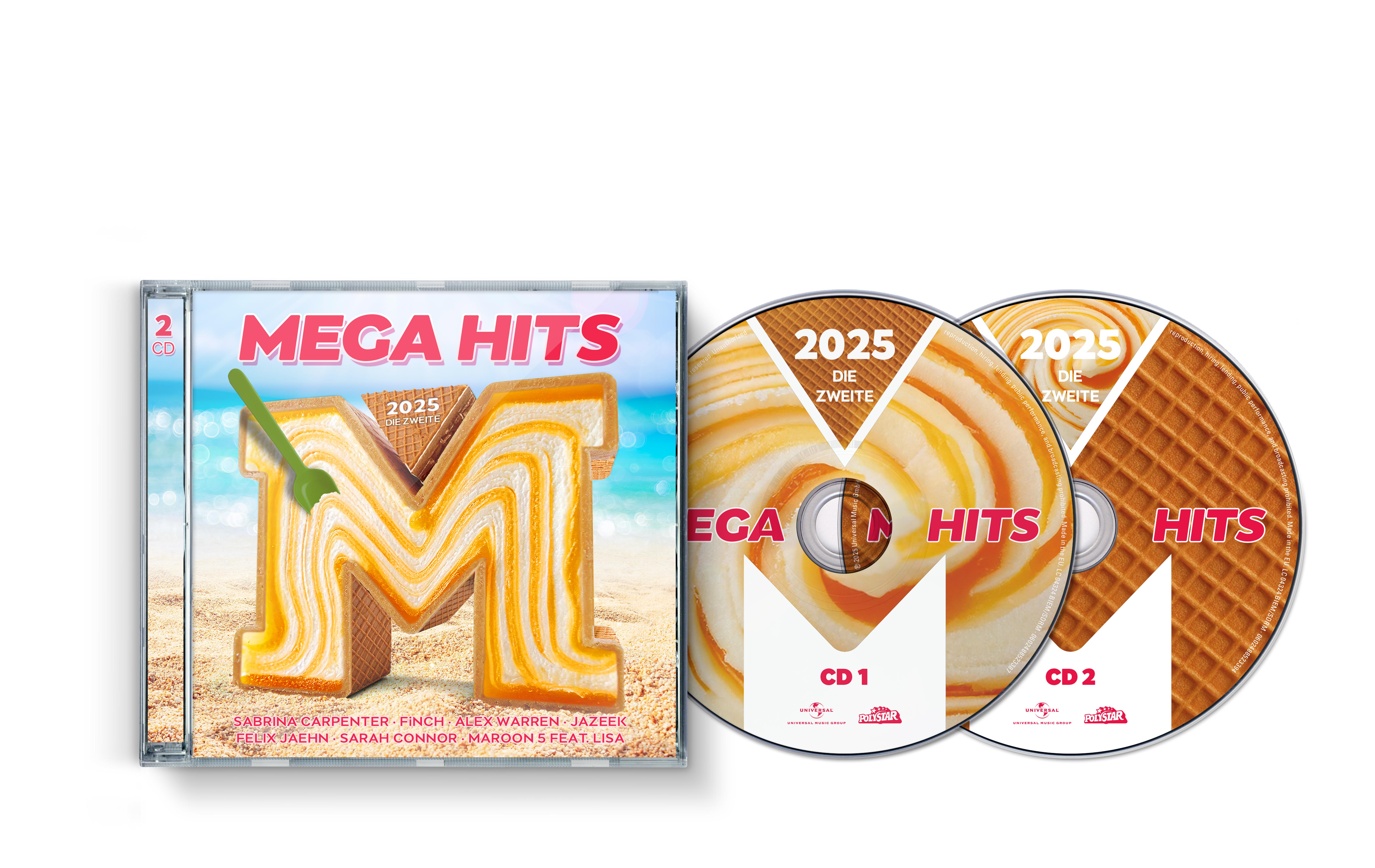 Vorderes Coverbild MegaHits 2025 - Die Zweite