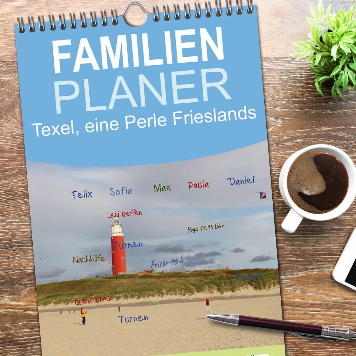Beispielinhalt (Bild) Familienplaner 2026 - Texel, eine Perle Frieslands mit 5 Spalten (Wandkalender, 21 x 45 cm) CALVENDO