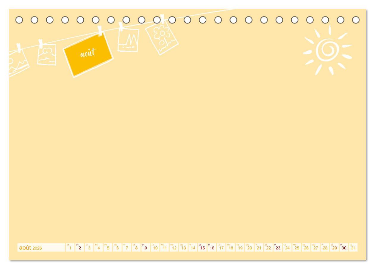 Beispielinhalt (Bild) 12 x collage de photos - calendrier de bricolage (Calendrier de bureau 2026 DIN A5 vertical), CALVENDO calendrier mensuel