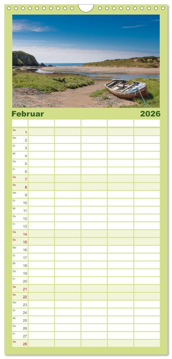 Beispielinhalt (Bild) Familienplaner 2026 - Irland. Wild Atlantic Views. mit 5 Spalten (Wandkalender, 21 x 45 cm) CALVENDO