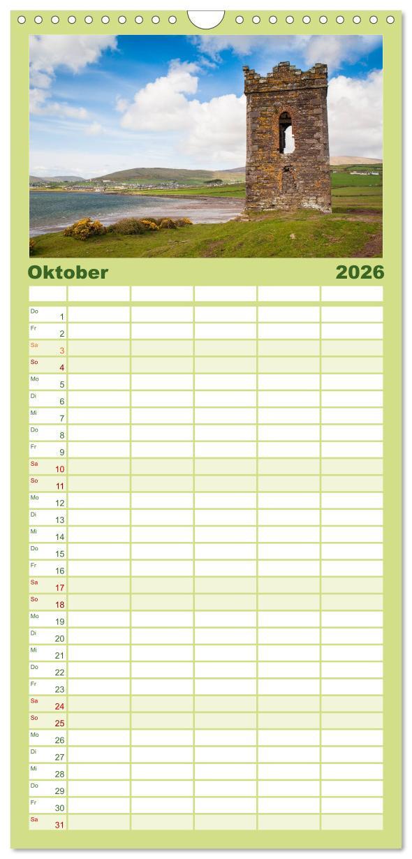 Beispielinhalt (Bild) Familienplaner 2026 - Irland. Wild Atlantic Views. mit 5 Spalten (Wandkalender, 21 x 45 cm) CALVENDO