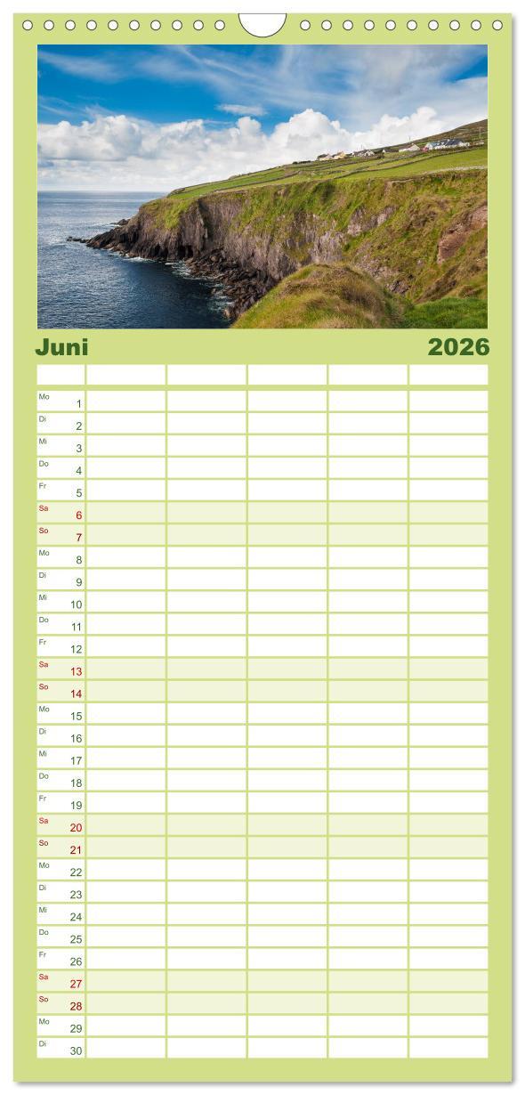 Beispielinhalt (Bild) Familienplaner 2026 - Irland. Wild Atlantic Views. mit 5 Spalten (Wandkalender, 21 x 45 cm) CALVENDO