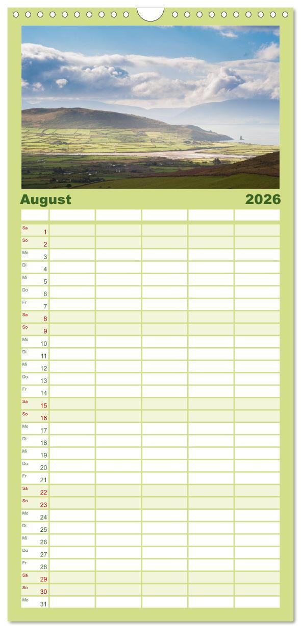 Beispielinhalt (Bild) Familienplaner 2026 - Irland. Wild Atlantic Views. mit 5 Spalten (Wandkalender, 21 x 45 cm) CALVENDO