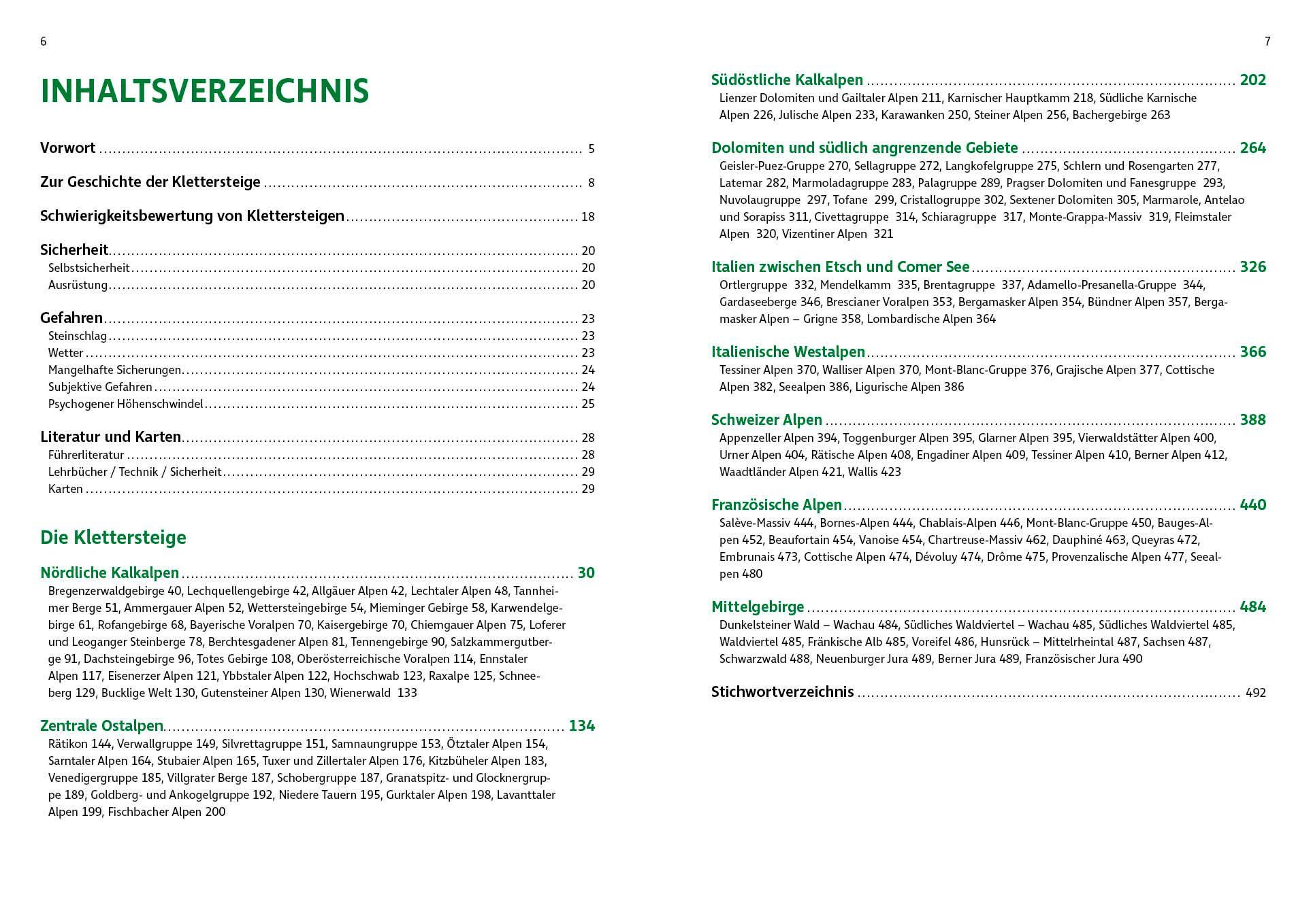 Beispielinhalt (Bild) Klettersteigatlas Alpen