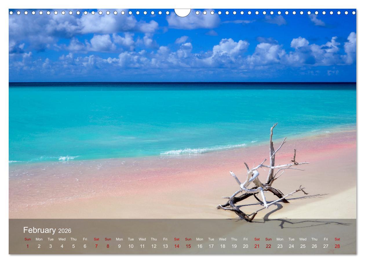 Beispielinhalt (Bild) Dream Beaches worldwide (Wall Calendar 2026 DIN A3 landscape), CALVENDO 12 Month Wall Calendar