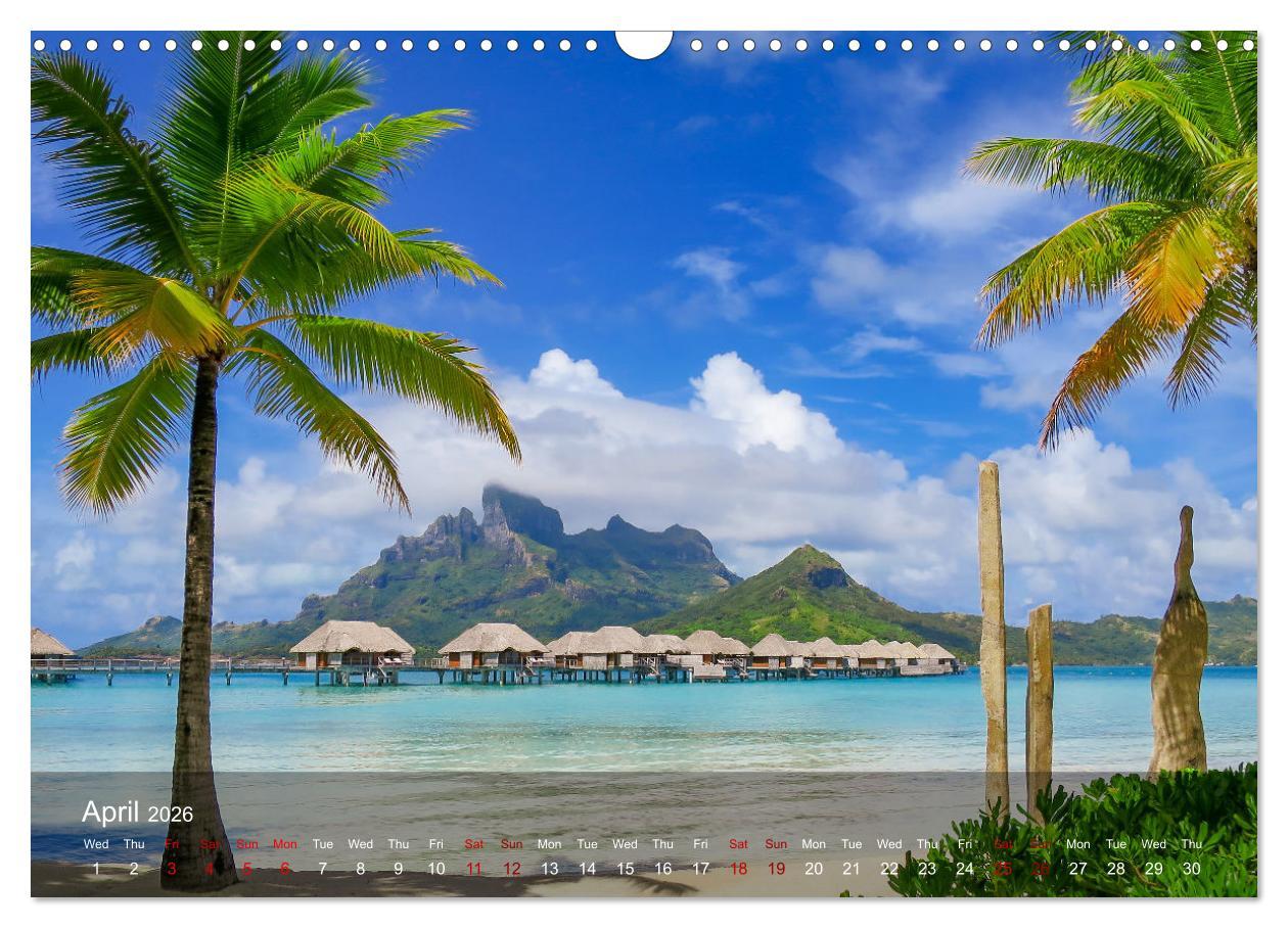 Beispielinhalt (Bild) Dream Beaches worldwide (Wall Calendar 2026 DIN A3 landscape), CALVENDO 12 Month Wall Calendar