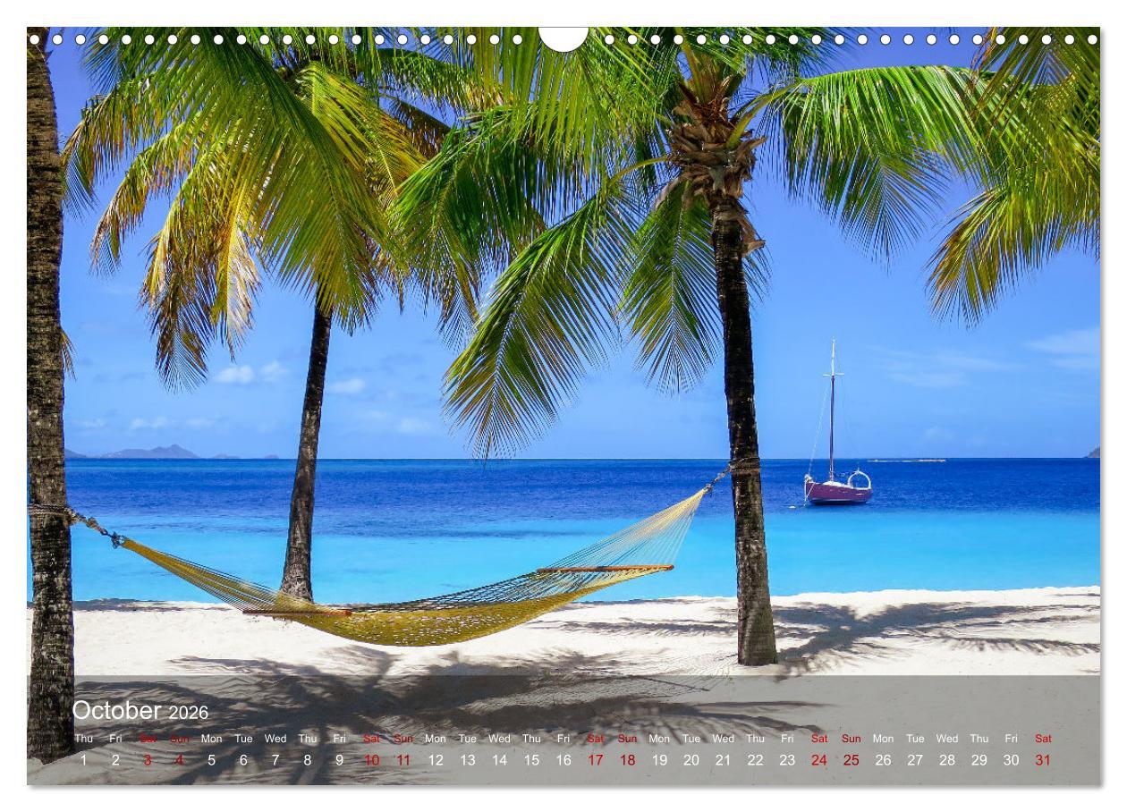Beispielinhalt (Bild) Dream Beaches worldwide (Wall Calendar 2026 DIN A3 landscape), CALVENDO 12 Month Wall Calendar