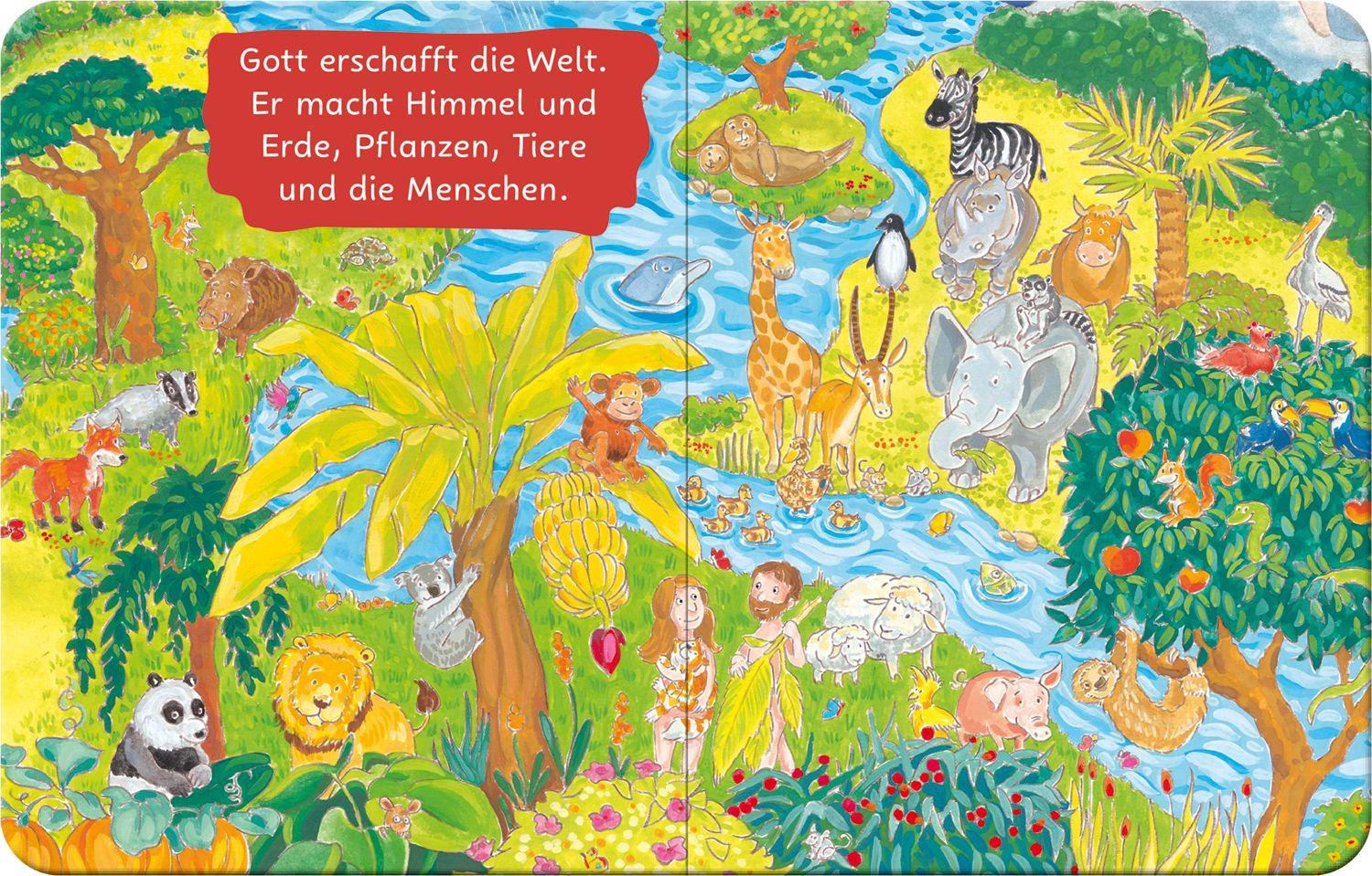 Beispielinhalt (Bild) Mini-Wimmelbuch von Gott