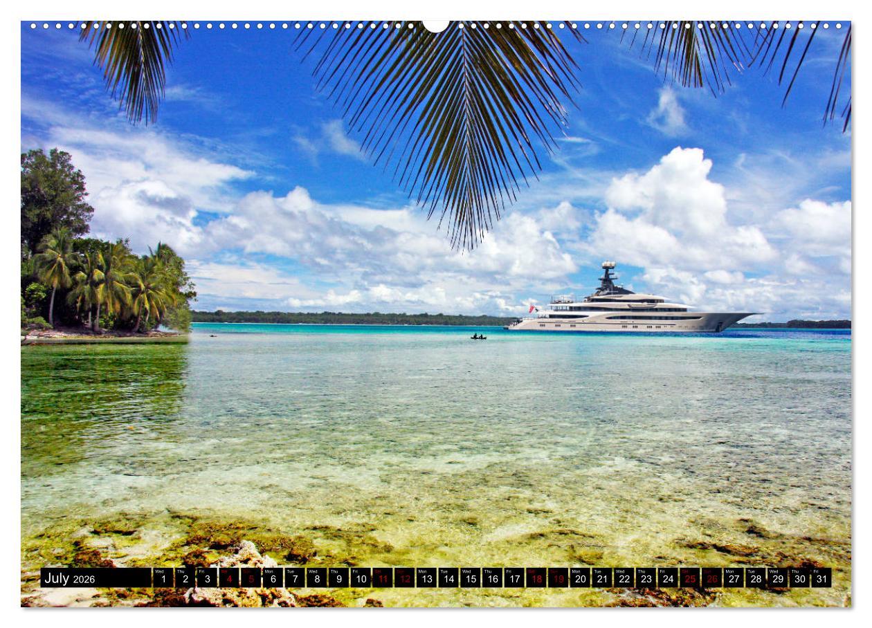 Beispielinhalt (Bild) SUPERYACHTS (High Quality Premium Wall Calendar 2026 DIN A2 landscape),CALVENDO 12 Month Wall Calendar