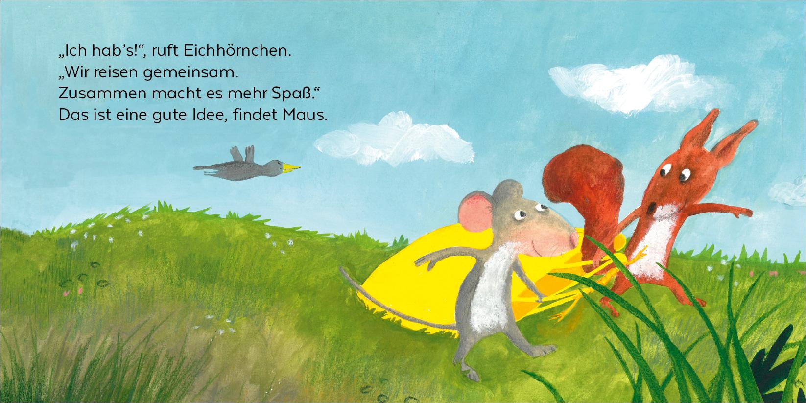 Beispielinhalt (Bild) Maus geht auf große Reise