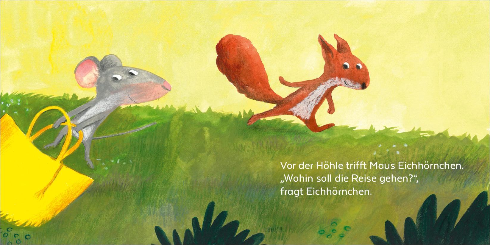 Beispielinhalt (Bild) Maus geht auf große Reise