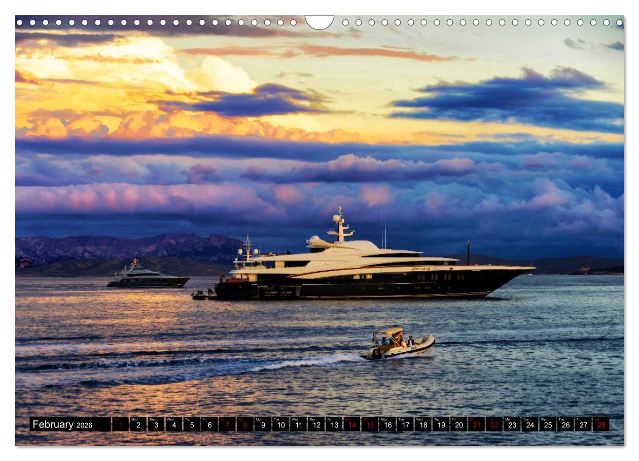 Beispielinhalt (Bild) SUPERYACHTS (Wall Calendar 2026 DIN A3 landscape), CALVENDO 12 Month Wall Calendar