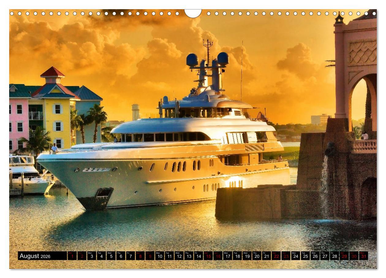 Beispielinhalt (Bild) SUPERYACHTS (Wall Calendar 2026 DIN A3 landscape), CALVENDO 12 Month Wall Calendar
