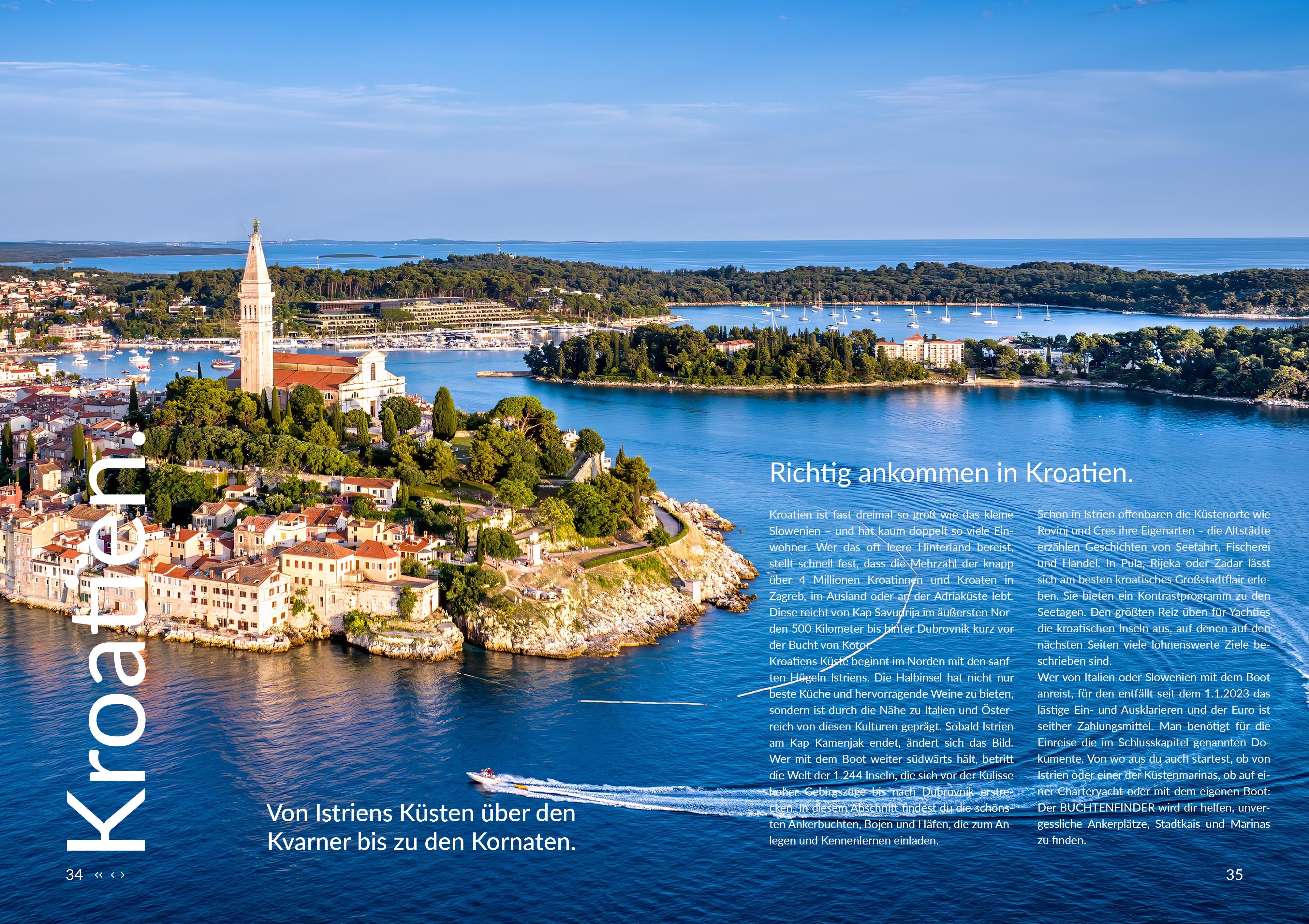 Beispielinhalt (Bild) Revier-Kompass Kroatien Nord. 4. Auflage 2025