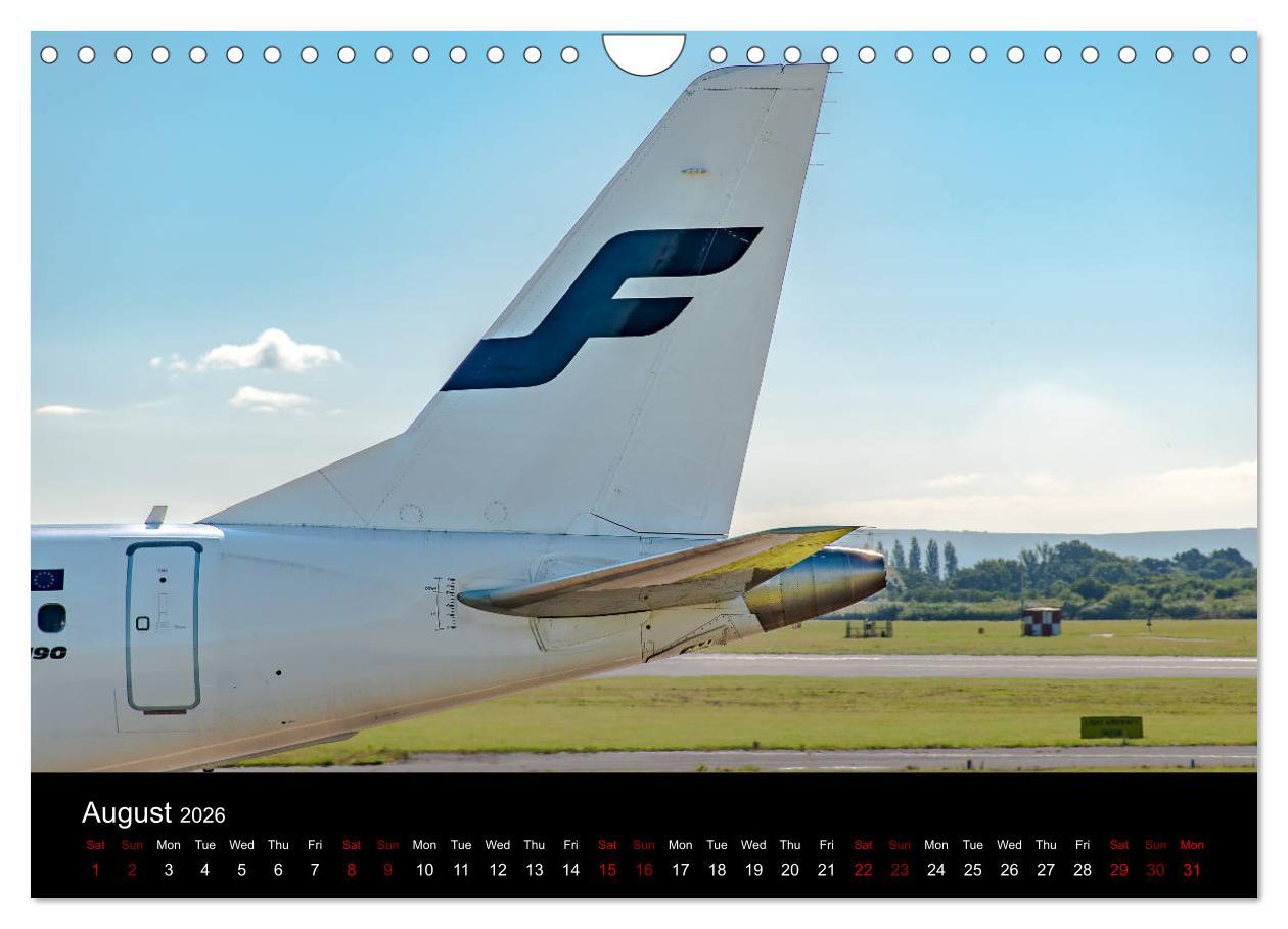 Beispielinhalt (Bild) Airline Tails (Wall Calendar 2026 DIN A4 landscape), CALVENDO 12 Month Wall Calendar