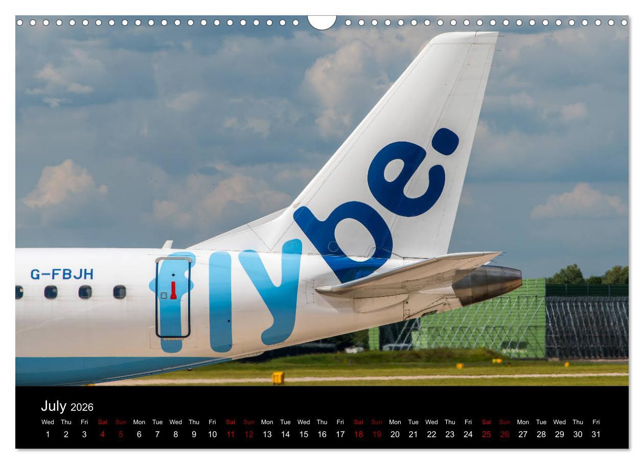Beispielinhalt (Bild) Airline Tails (Wall Calendar 2026 DIN A3 landscape), CALVENDO 12 Month Wall Calendar