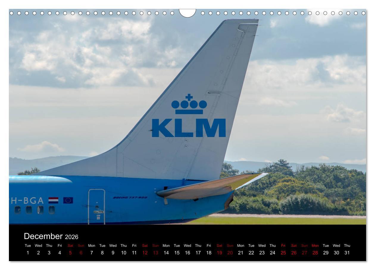 Beispielinhalt (Bild) Commercial Airlines (Wall Calendar 2026 DIN A3 landscape), CALVENDO 12 Month Wall Calendar