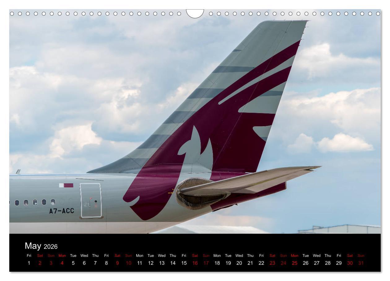 Beispielinhalt (Bild) Commercial Airlines (Wall Calendar 2026 DIN A3 landscape), CALVENDO 12 Month Wall Calendar