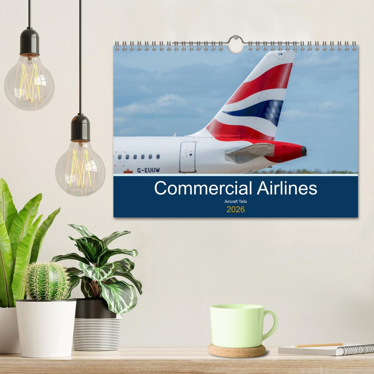 Beispielinhalt (Bild) Commercial Airlines (Wall Calendar 2026 DIN A4 landscape), CALVENDO 12 Month Wall Calendar