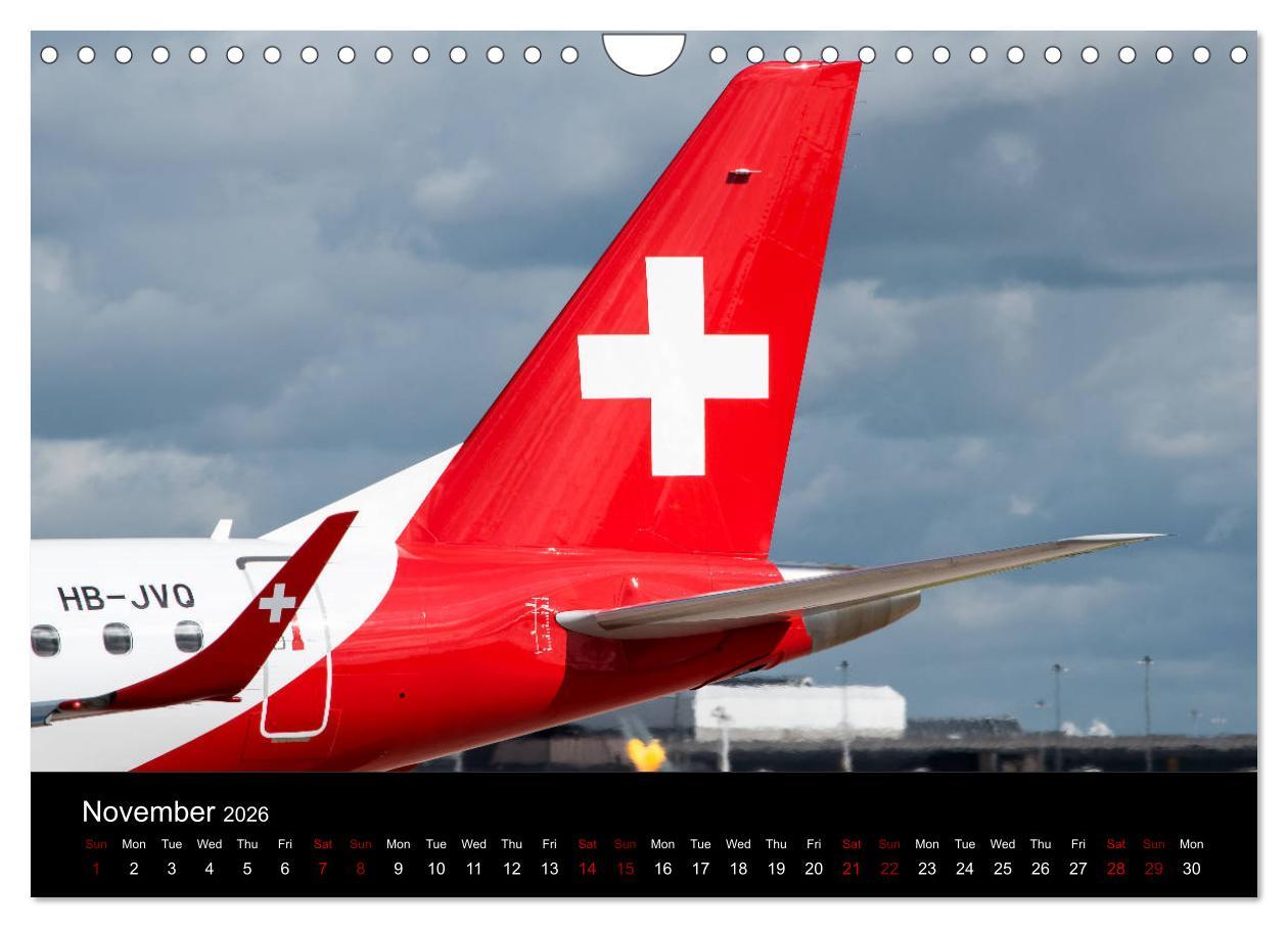 Beispielinhalt (Bild) Commercial Airlines (Wall Calendar 2026 DIN A4 landscape), CALVENDO 12 Month Wall Calendar