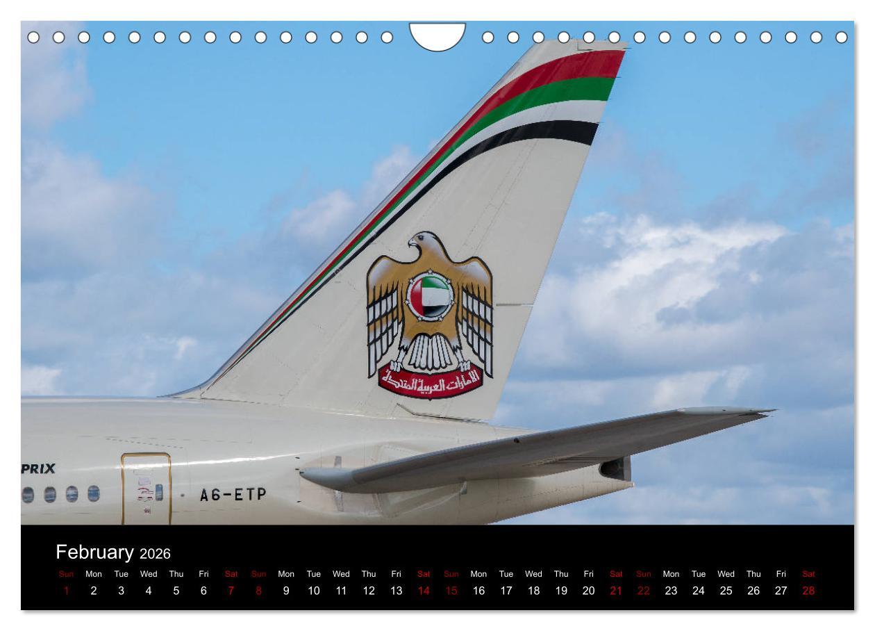 Beispielinhalt (Bild) Commercial Airlines (Wall Calendar 2026 DIN A4 landscape), CALVENDO 12 Month Wall Calendar
