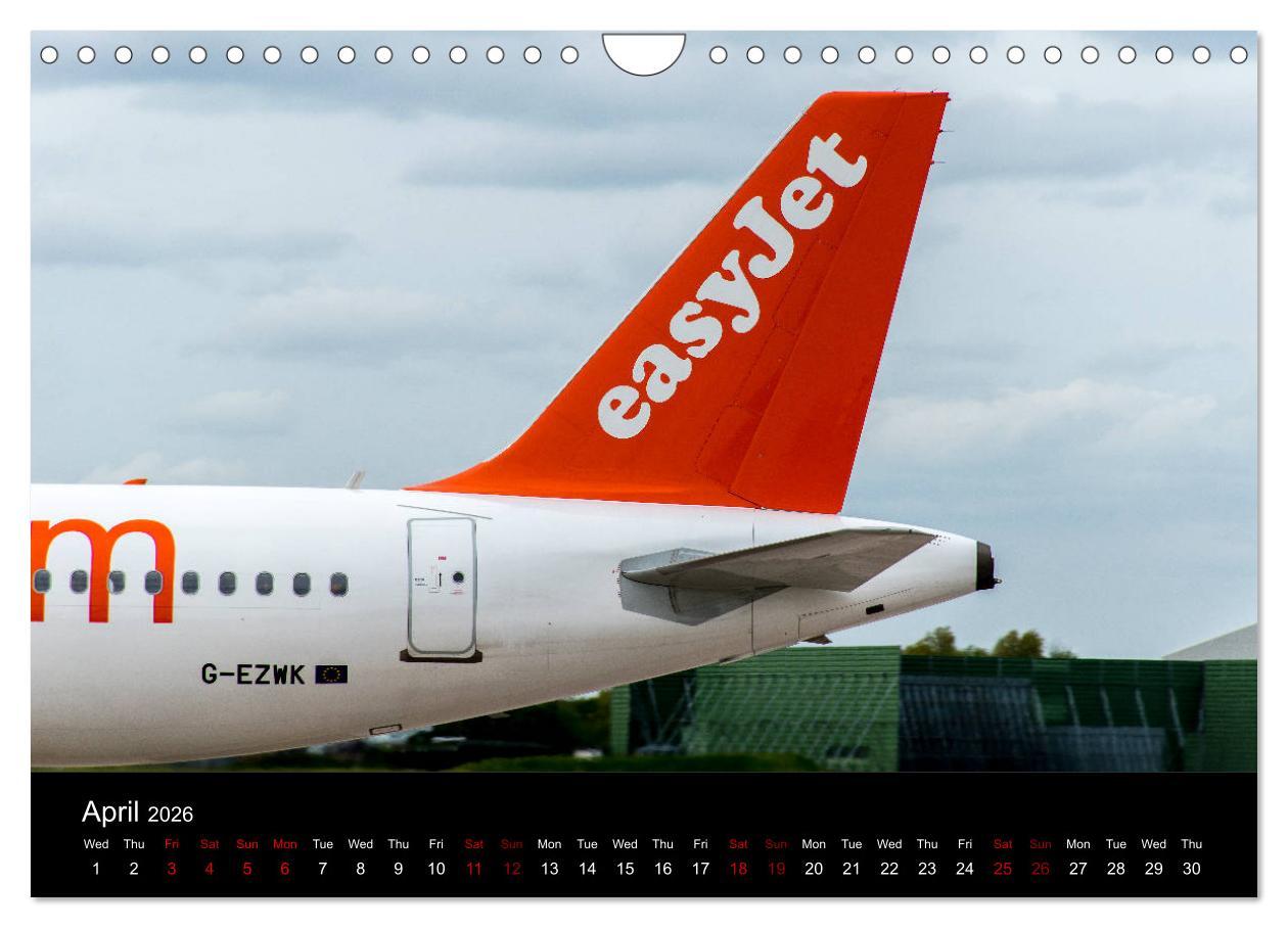 Beispielinhalt (Bild) Commercial Airlines (Wall Calendar 2026 DIN A4 landscape), CALVENDO 12 Month Wall Calendar