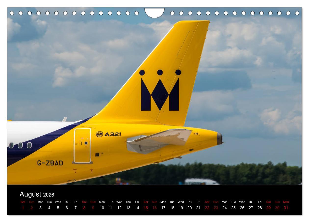 Beispielinhalt (Bild) Commercial Airlines (Wall Calendar 2026 DIN A4 landscape), CALVENDO 12 Month Wall Calendar