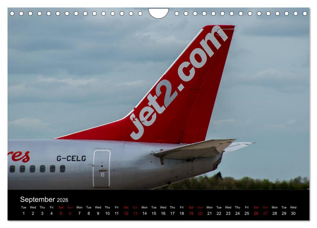Beispielinhalt (Bild) Commercial Airlines (Wall Calendar 2026 DIN A4 landscape), CALVENDO 12 Month Wall Calendar