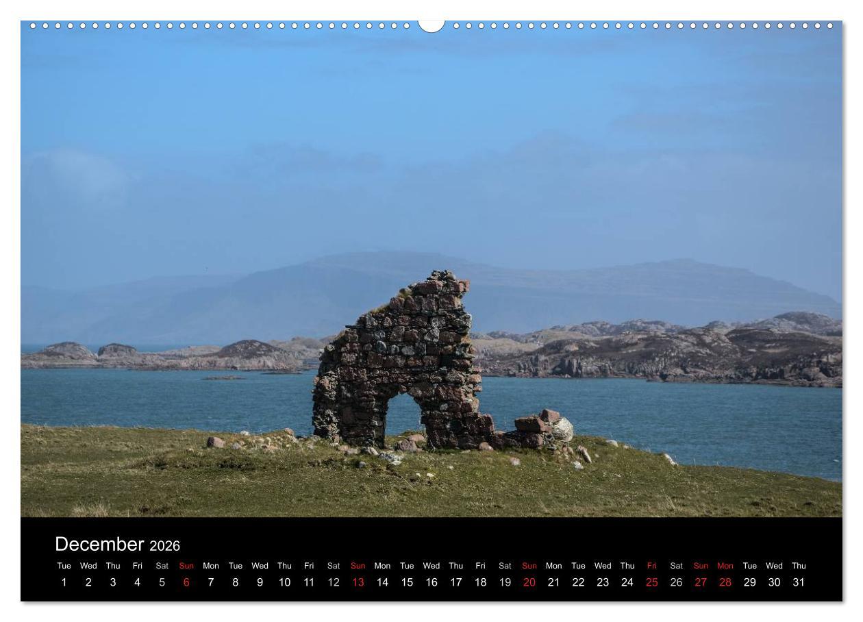 Beispielinhalt (Bild) Iona Scotland's Mystical Isle (High Quality Premium Wall Calendar 2026 DIN A2 landscape),CALVENDO 12 Month Wall Calendar