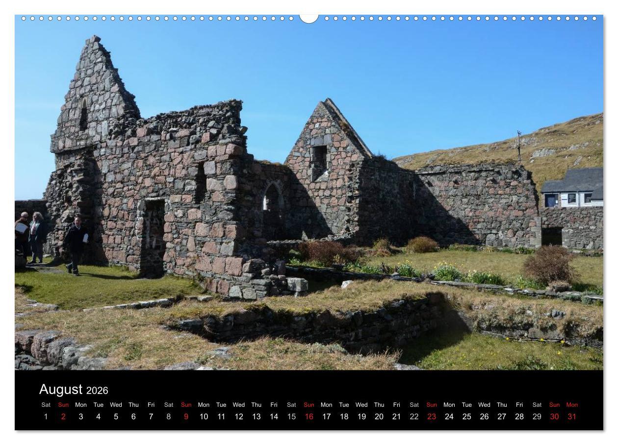 Beispielinhalt (Bild) Iona Scotland's Mystical Isle (High Quality Premium Wall Calendar 2026 DIN A2 landscape),CALVENDO 12 Month Wall Calendar