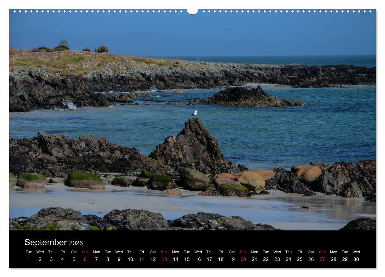 Beispielinhalt (Bild) Iona Scotland's Mystical Isle (High Quality Premium Wall Calendar 2026 DIN A2 landscape),CALVENDO 12 Month Wall Calendar