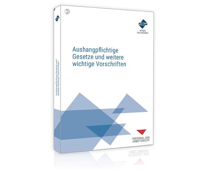 Vorderes Coverbild Aushangpflichtige Gesetze und weitere wichtige Vorschriften